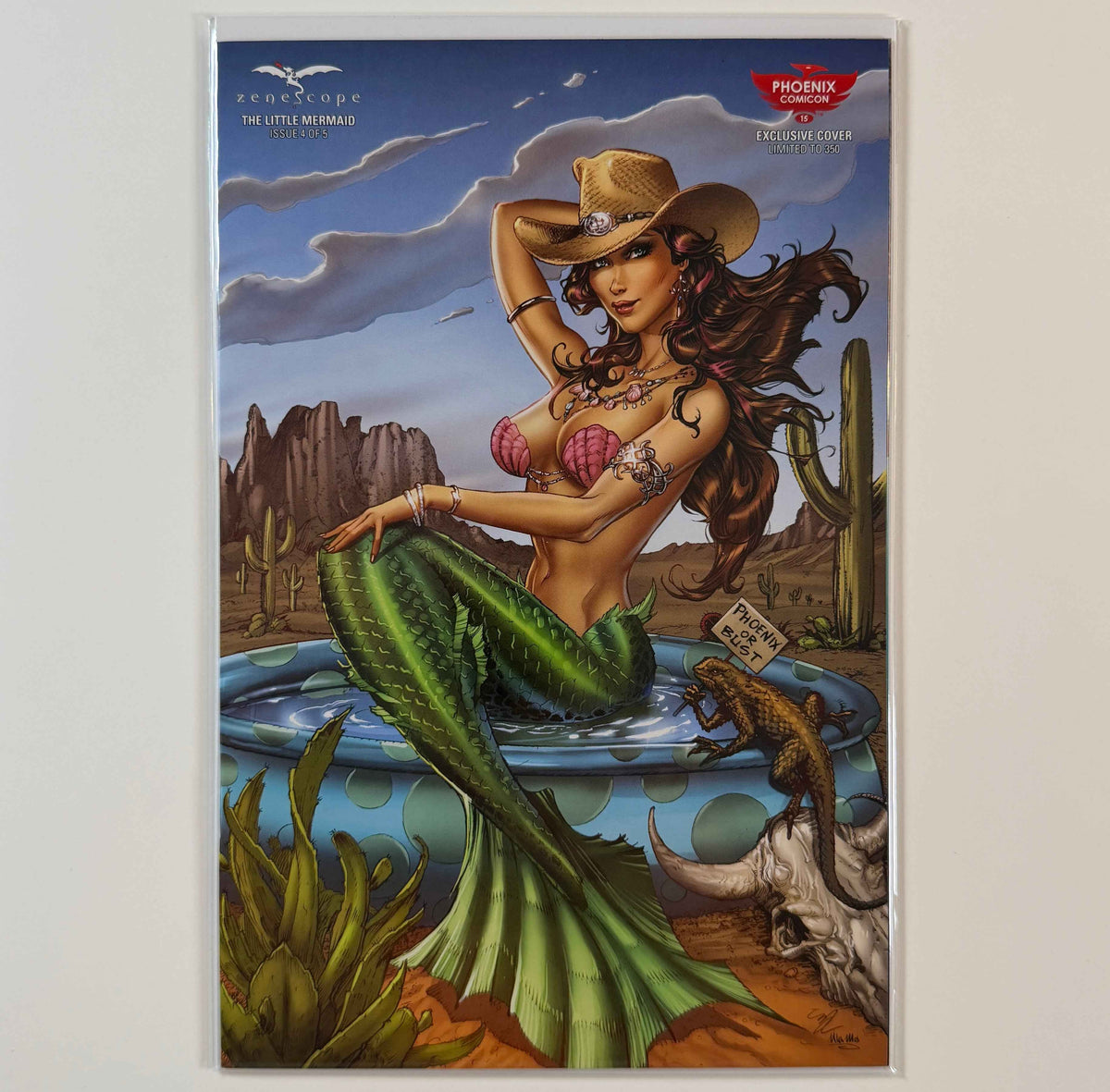 ZENESCOPE THE LITTLE MERMAID #4 COWGIRL PHOENIX COMIC CON EXCLUSIVE LE 350 COMIC BOOK MICHAEL DOONEY