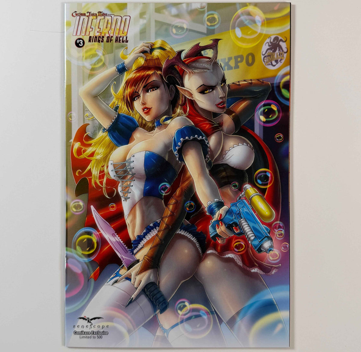ZENESCOPE INFERNO RINGS OF HELL #3 COMIKAZE EXCLUSIVE LE 500 COMIC BOOK JASON CARDY
