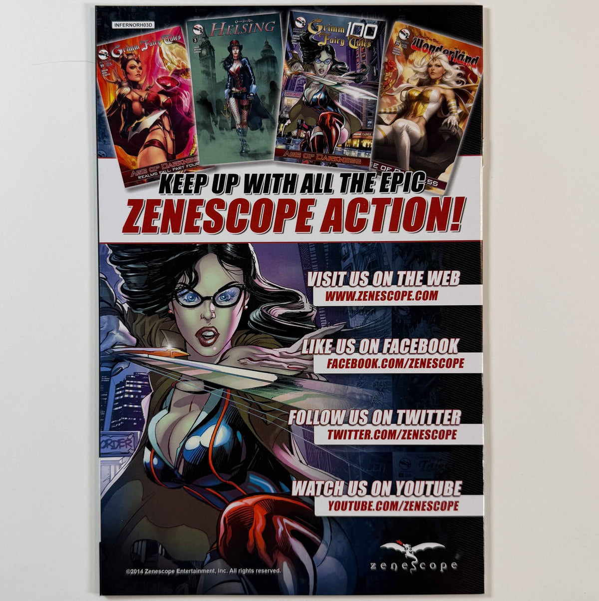 ZENESCOPE INFERNO RINGS OF HELL #3 COMIKAZE EXCLUSIVE LE 500 COMIC BOOK JASON CARDY