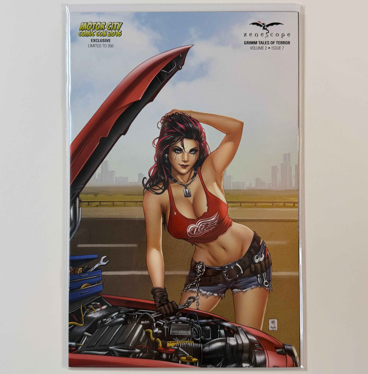 ZENESCOPE GRIMM TALES OF TERROR VOLUME 2 #7 DETROIT MECHANIC MOTOR CITY COMIC CON EXCLUSIVE LE 350 COMIC BOOK MIKE KROME