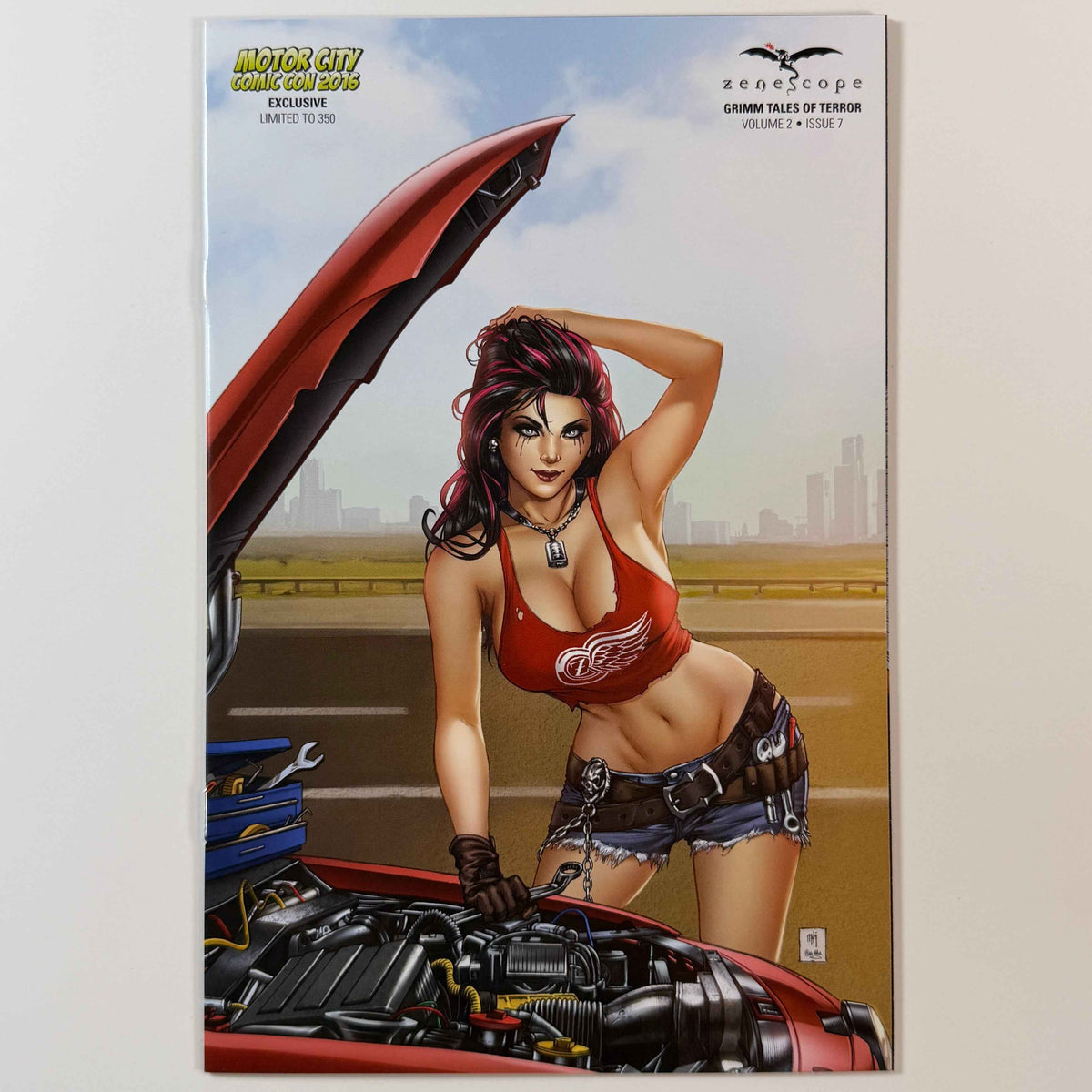 ZENESCOPE GRIMM TALES OF TERROR VOLUME 2 #7 DETROIT MECHANIC MOTOR CITY COMIC CON EXCLUSIVE LE 350 COMIC BOOK MIKE KROME