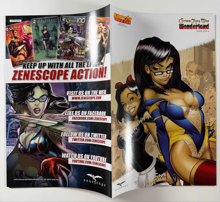 ZENESCOPE GRIMM FAIRY TALES VS WONDERLAND #2 CALIE SELA ALAMO CITY COMIC CON EXCLUSIVE LE 350 COMIC BOOK PAUL GREEN