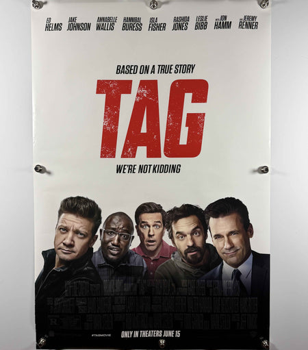 TAG 2018 Original Movie Poster 27x40 DS Rolled Ed Helms Jeremy Renner Jon Hamm