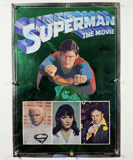 HOLY GRAIL - SUPERMAN THE MOVIE 1978 Original Foil Mylar Poster 21x30 SS Rolled Reflective Art Christopher Reeve
