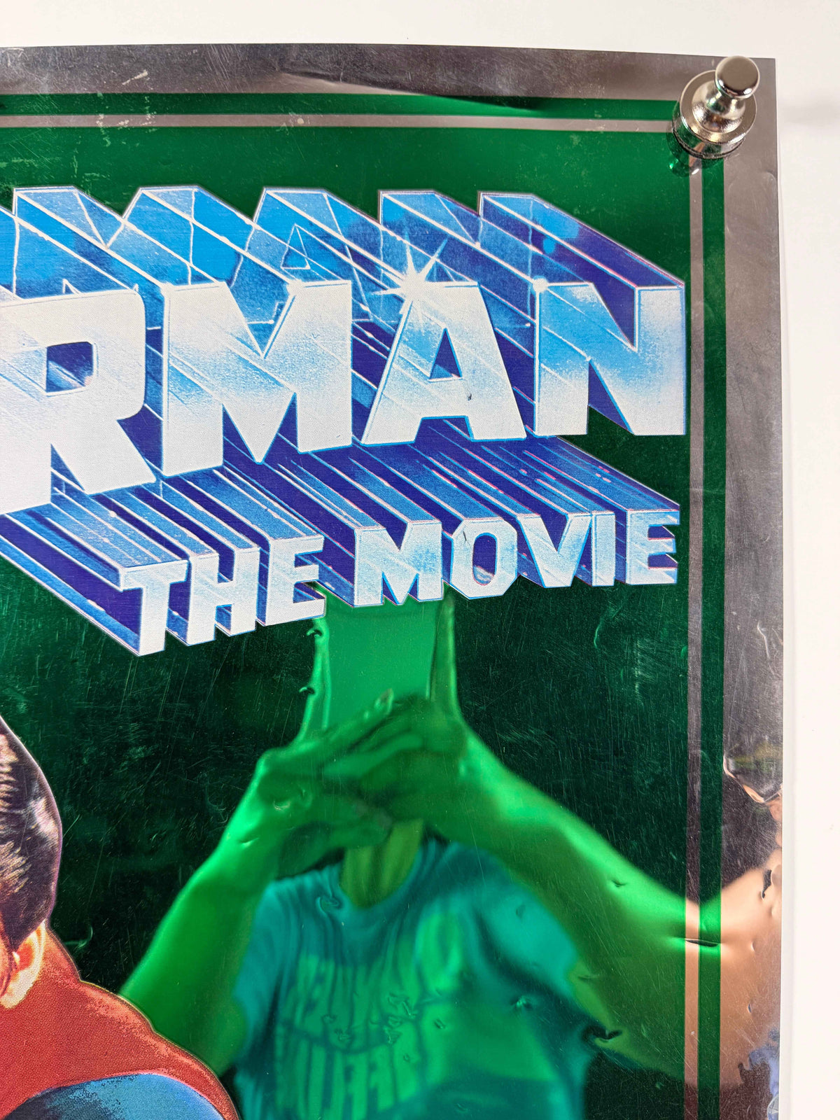 HOLY GRAIL - SUPERMAN THE MOVIE 1978 Original Foil Mylar Poster 21x30 SS Rolled Reflective Art Christopher Reeve
