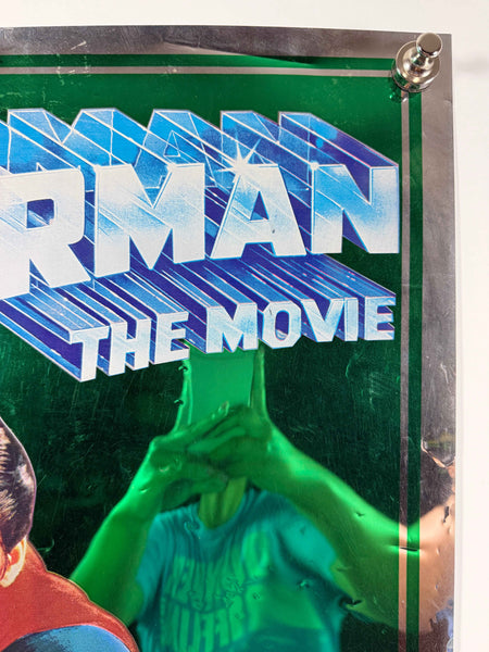 HOLY GRAIL - SUPERMAN THE MOVIE 1978 Original Foil Mylar Poster 21x30 SS Rolled Reflective Art Christopher Reeve