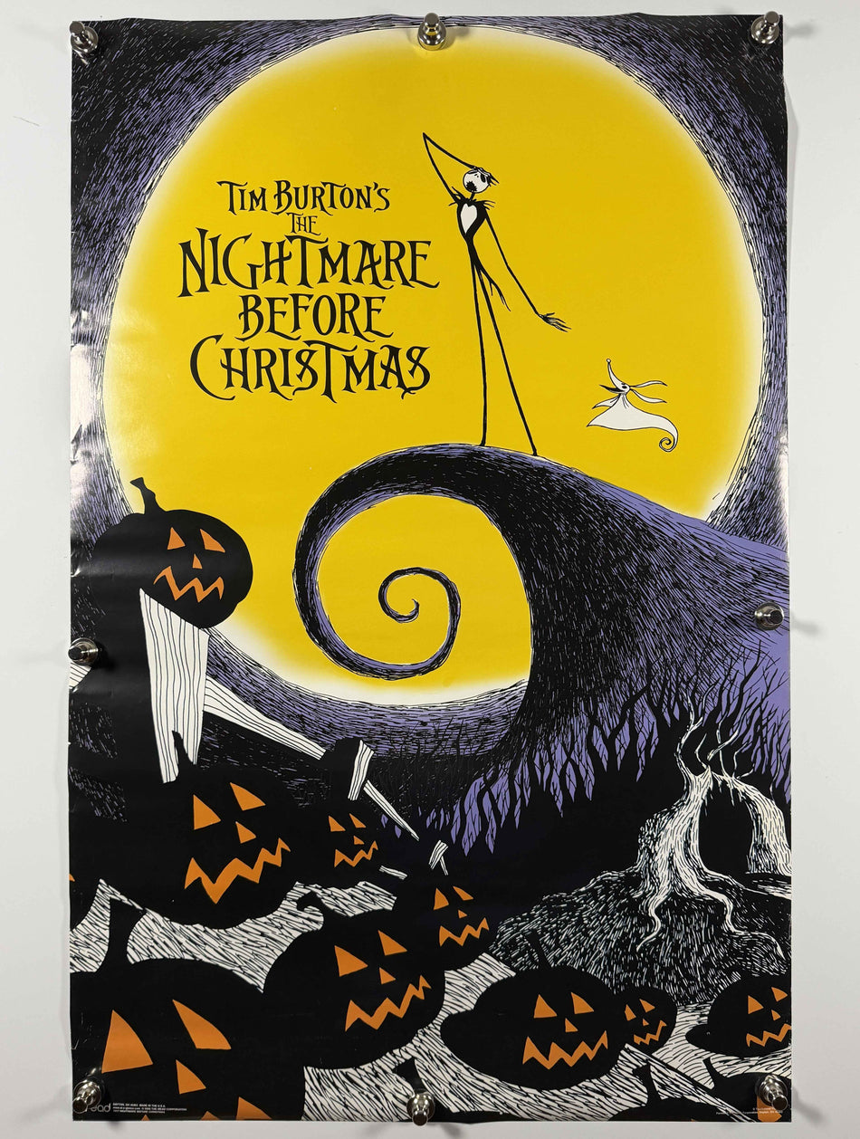 THE NIGHTMARE BEFORE CHRISTMAS 1993 Original Licensed Poster 22x34 Rolled Jack Skellington Disney