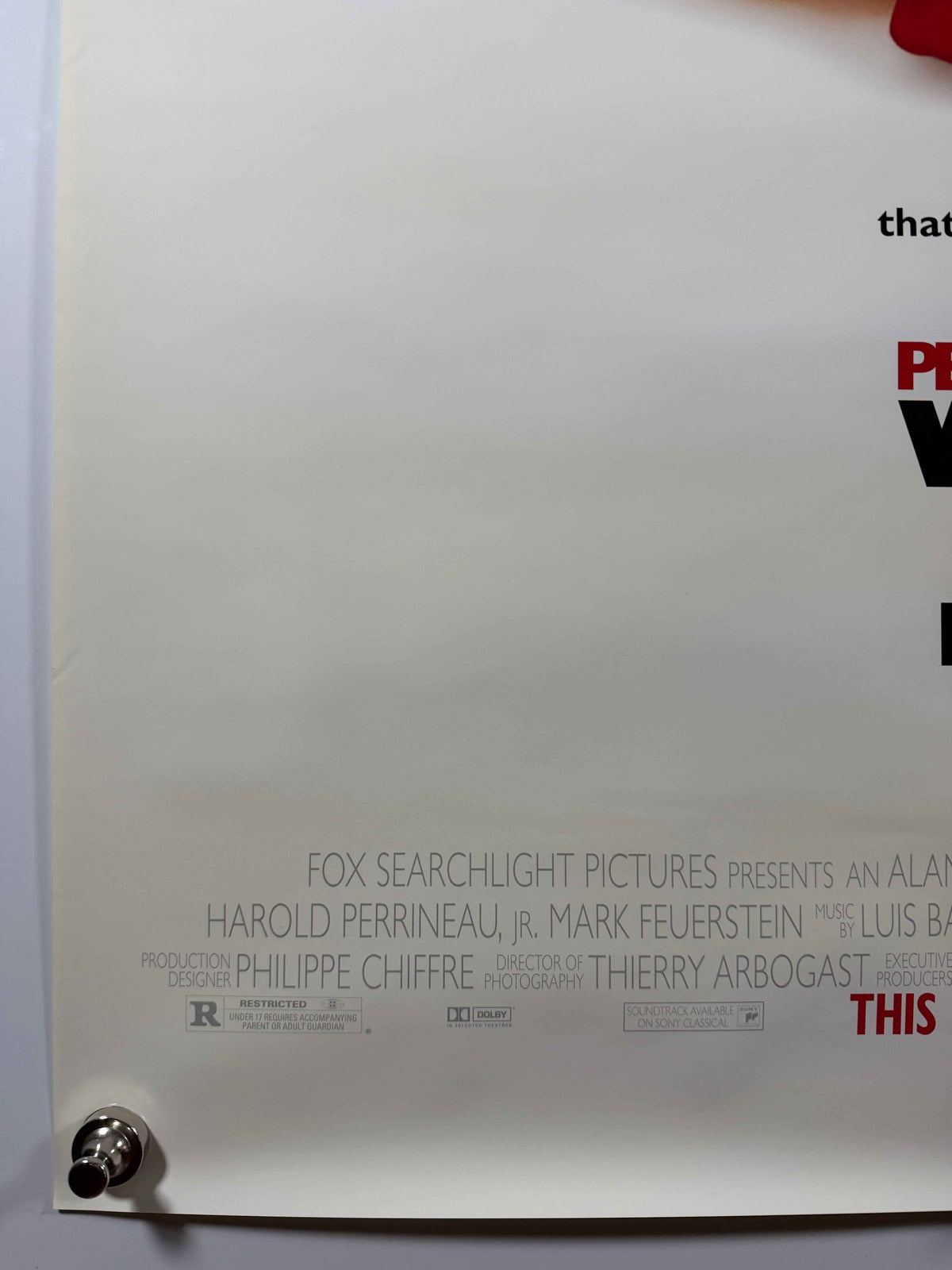 WOMAN ON TOP 2000 Original Advance Movie Poster Style A 27x40 Rolled Penelope Cruz Fox Searchlight
