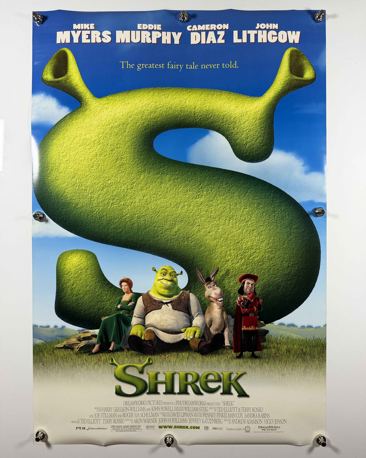 SHREK 2001 Original Movie Poster Style A 27x40 Rolled DreamWorks Mike Myers Eddie Murphy