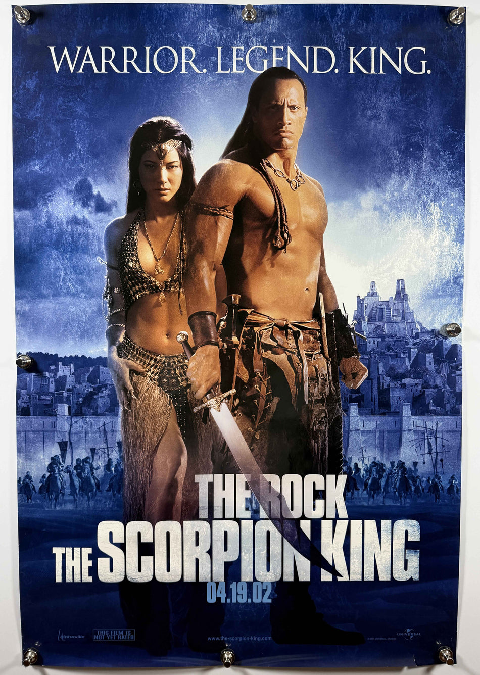 THE SCORPION KING 2002 Original Movie Poster Style A 27x40 DS Rolled The Rock