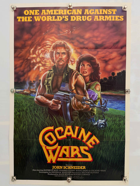 COCAINE WARS 1985 Original Movie Poster 27x41 SS John Schneider