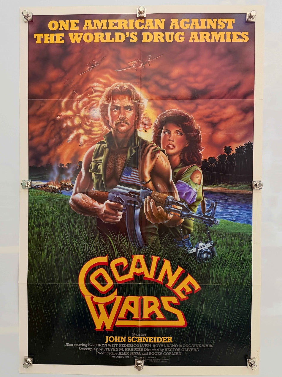 COCAINE WARS 1985 Original Movie Poster 27x41 SS John Schneider