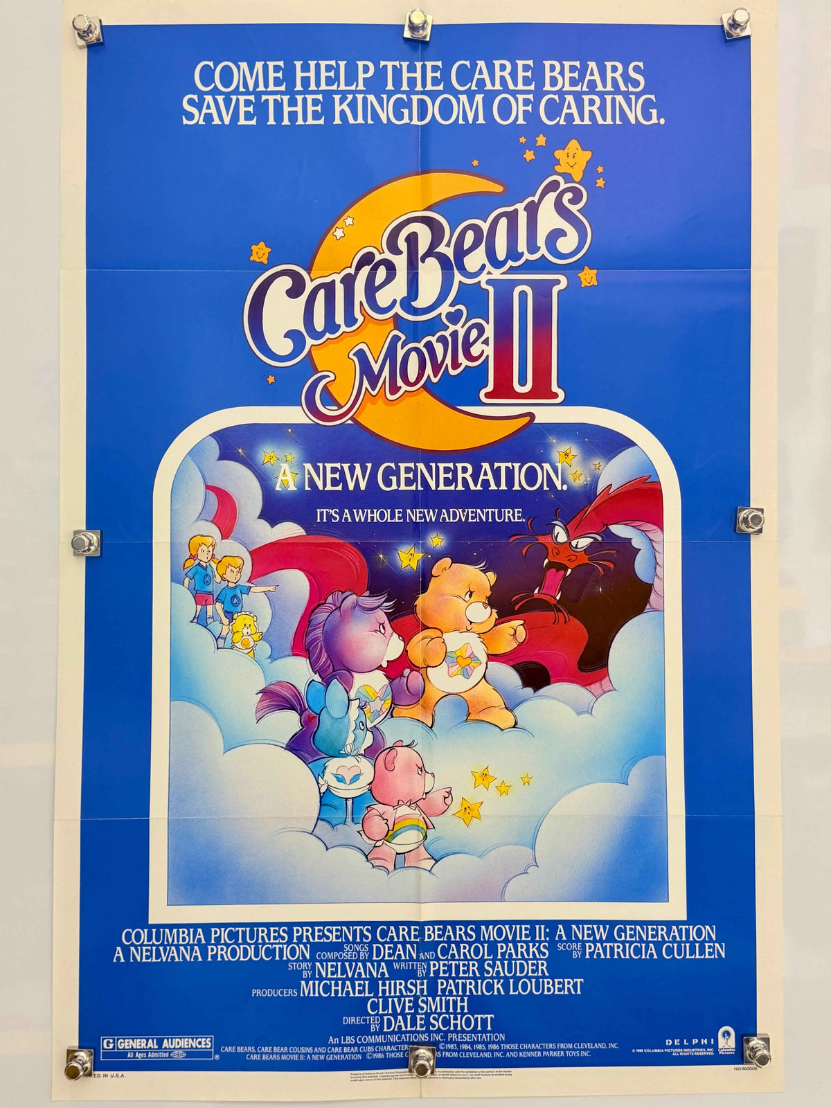 CARE BEARS MOVIE II: A NEW GENERATION 1986 Original Movie Poster 27x41 SS Care Bears