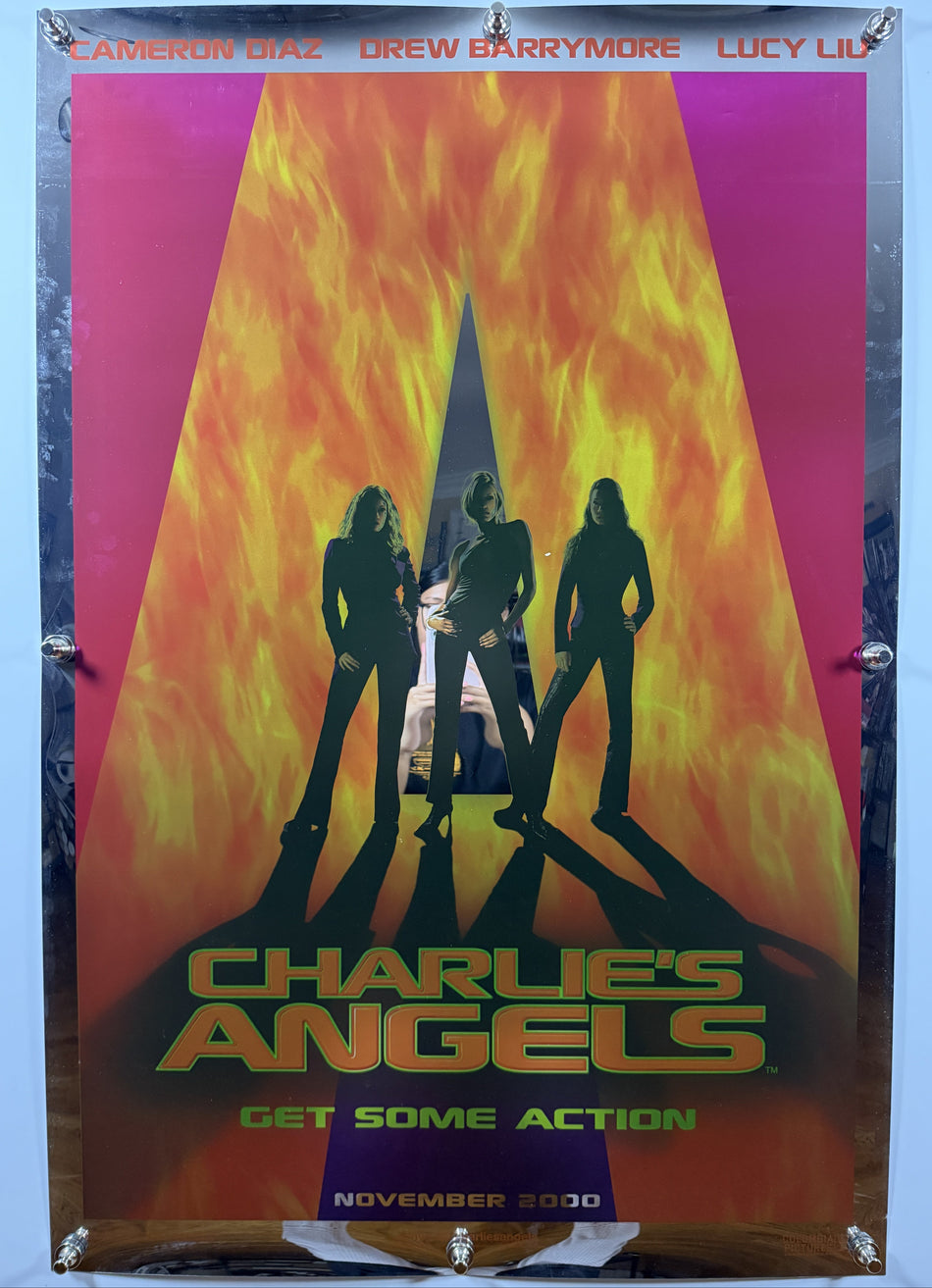 CHARLIE'S ANGELS 2000 Original Foil Movie Poster 27x40 SS Rolled Cameron Diaz Drew Barrymore Lucy Liu