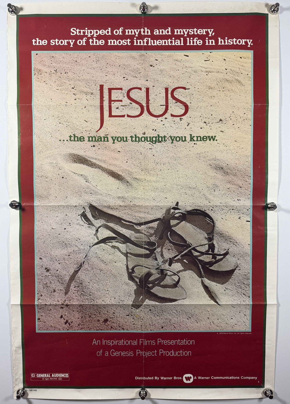 JESUS 1979 Original Movie Poster 27x40 SS Folded Now Rolled Brian Deacon Warner Bros