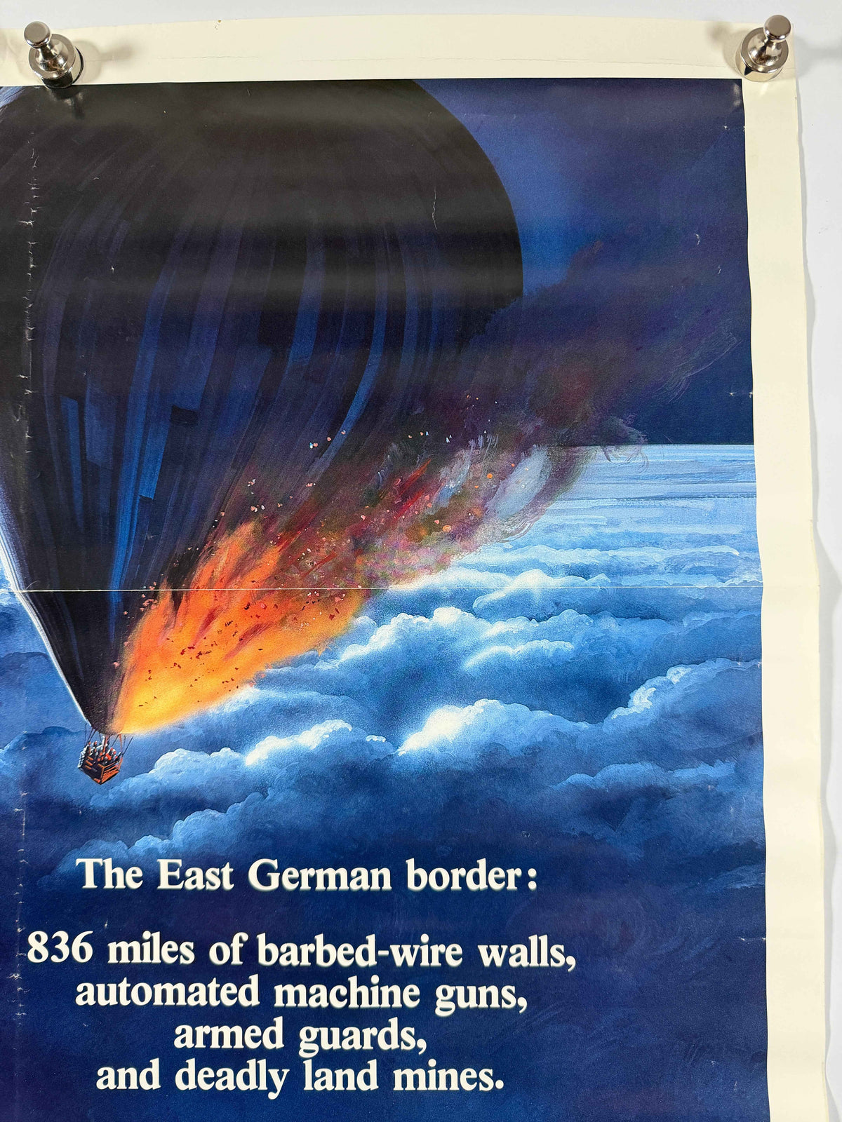 NIGHT CROSSING 1982 Original Movie Poster 27x41 SS Folded Now Rolled John Hurt Beau Bridges Disney
