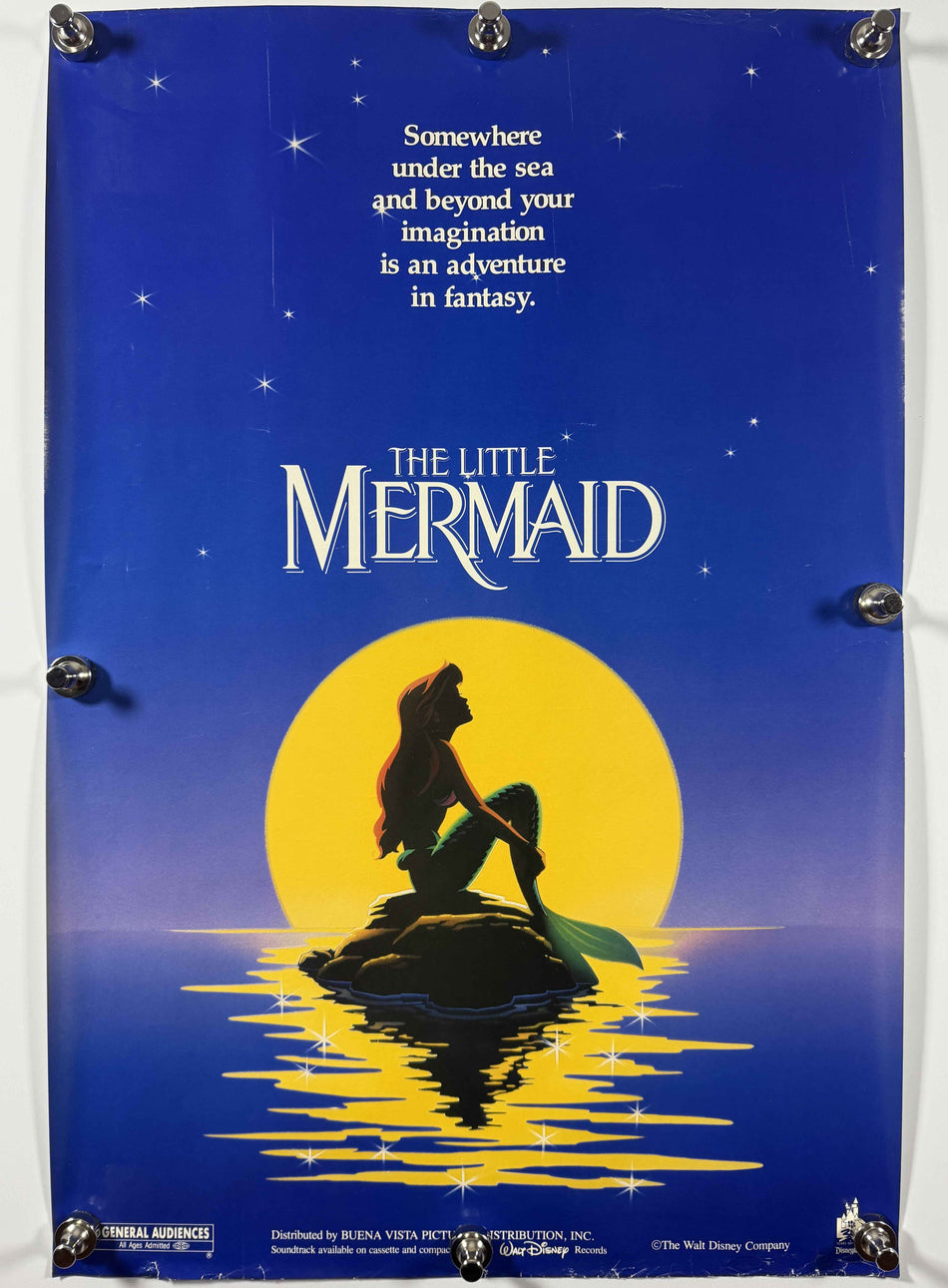 THE LITTLE MERMAID 1989 Reproduction Teaser Mini Movie Poster 17x26 SS Rolled Ariel Walt Disney