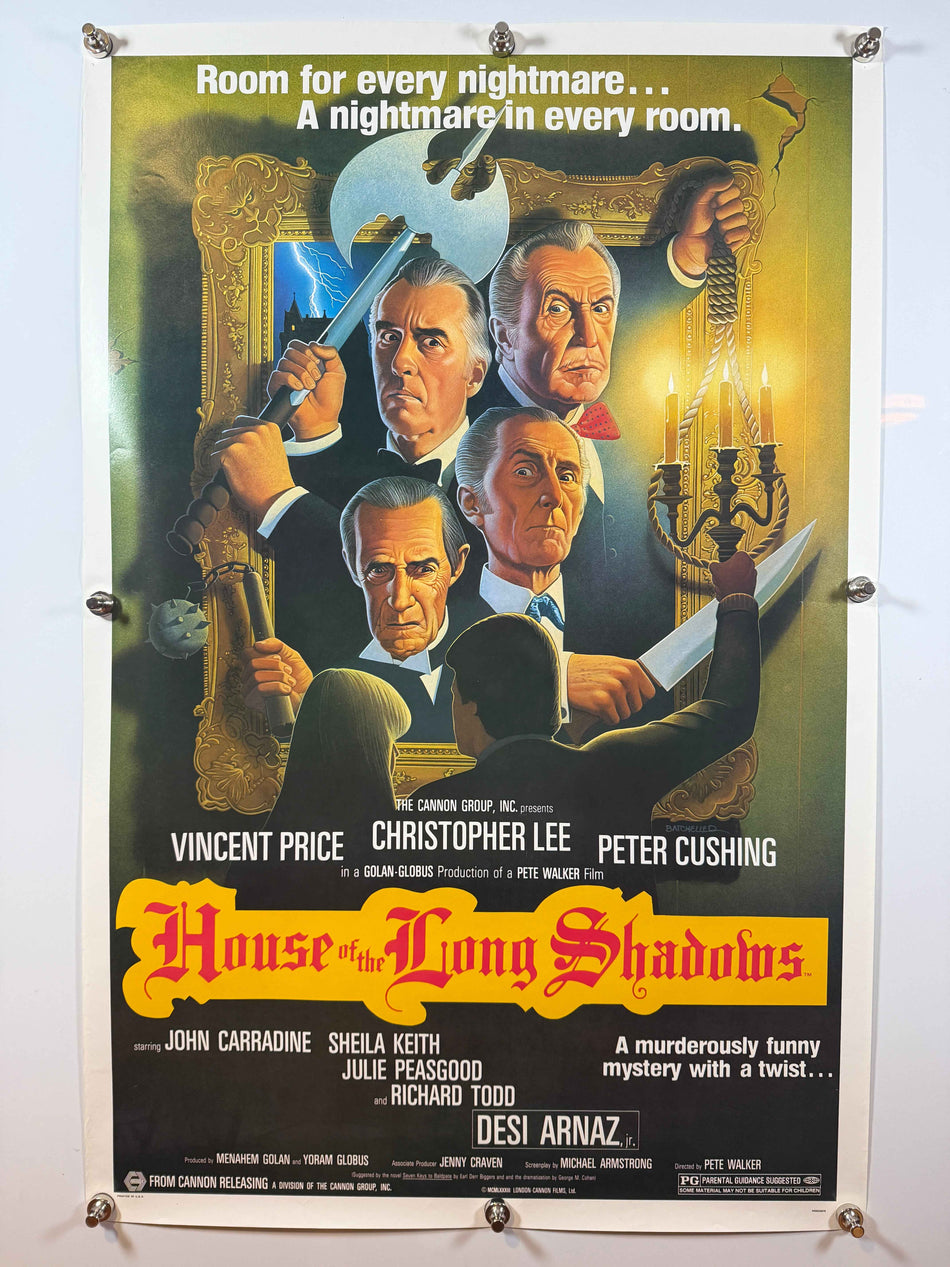 HOUSE OF THE LONG SHADOWS 1983 Original Movie Poster 27x41 SS Rolled Vincent Price Christopher Lee Peter Cushing