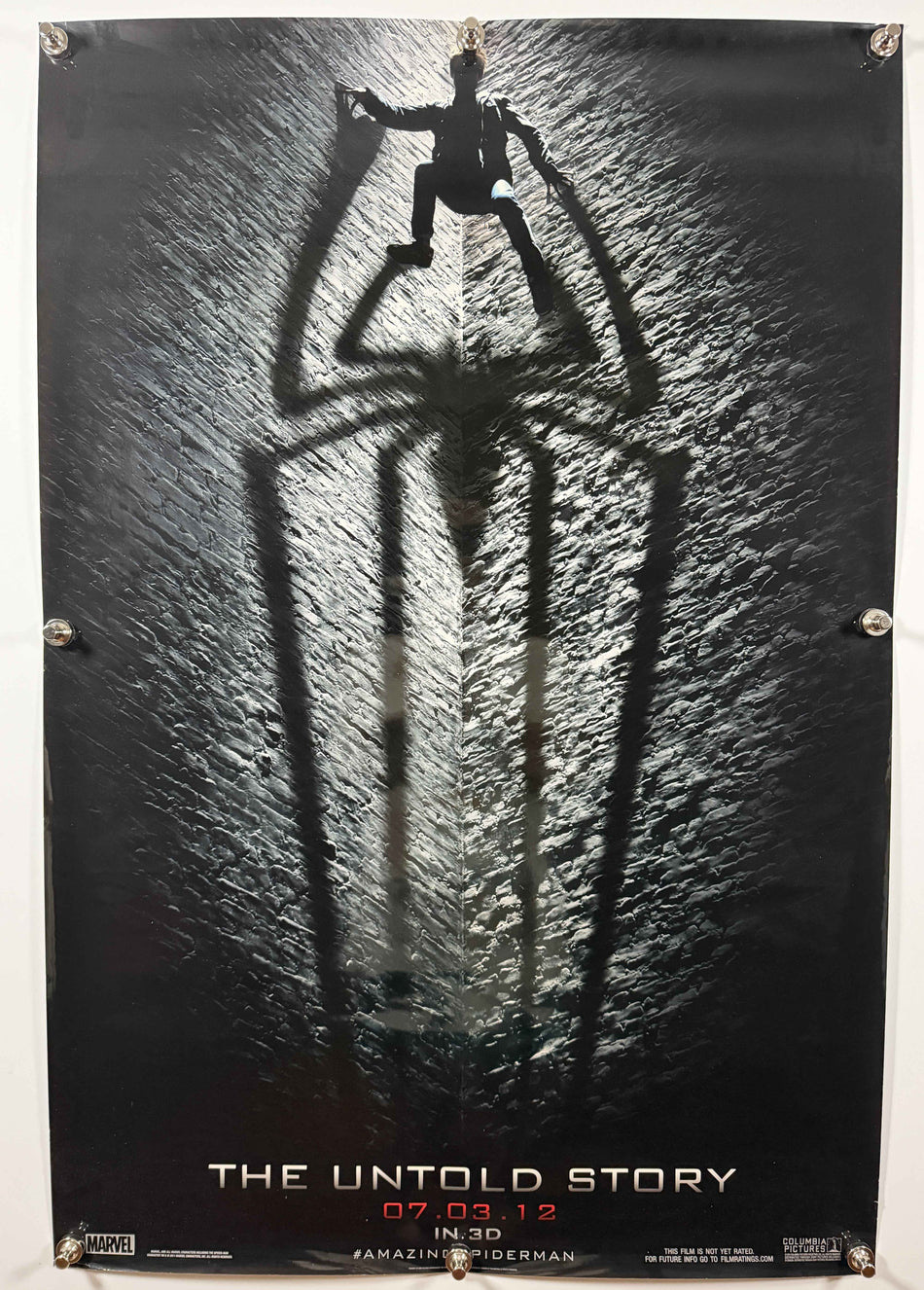 THE AMAZING SPIDER-MAN 2012 Original Advance Teaser Movie Poster 27x40 SS Rolled Andrew Garfield Marvel