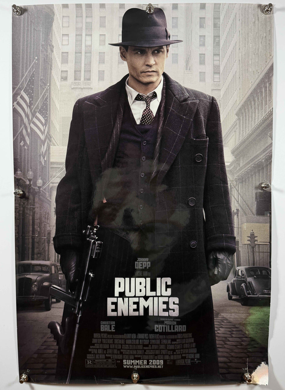 PUBLIC ENEMIES 2009 Original Movie Poster 27x40 DS Rolled Johnny Depp Christian Bale