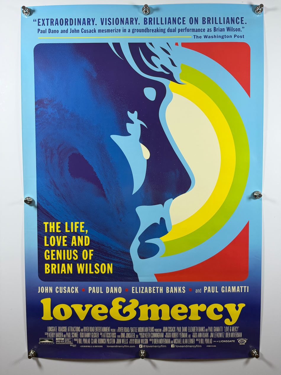 LOVE & MERCY 2015 Original Movie Poster 27x40 DS Rolled John Cusack Paul Dano Brian Wilson
