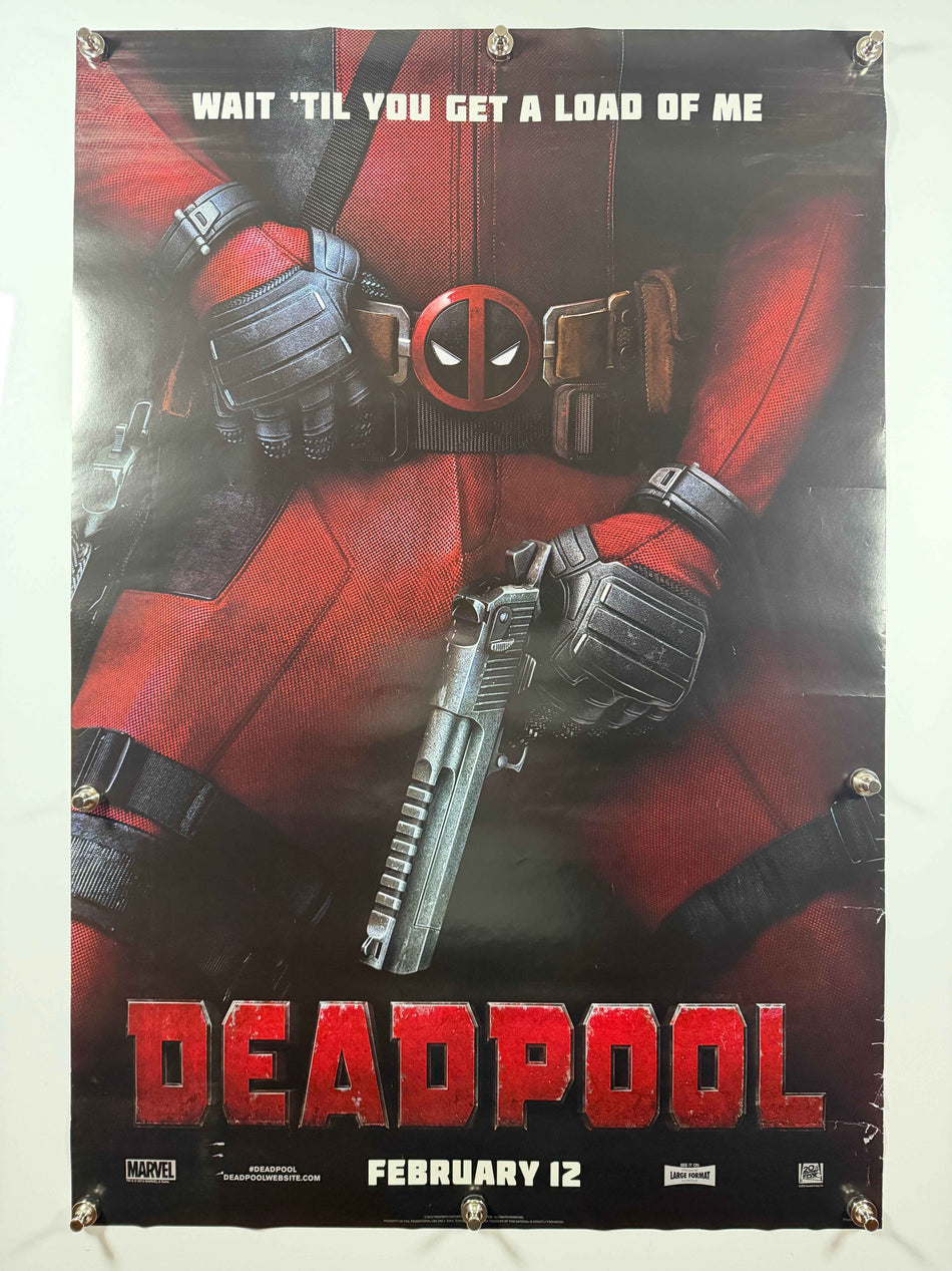 DEADPOOL 2016 Style B Original Advance Movie Poster 27x40 DS Rolled Ryan Reynolds Marvel