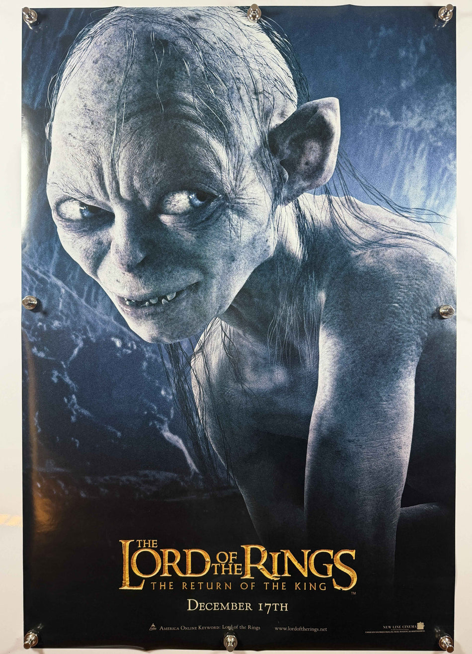 THE LORD OF THE RINGS RETURN OF THE KING 2003 Original Gollum Character Movie Poster 27x40 DS Rolled