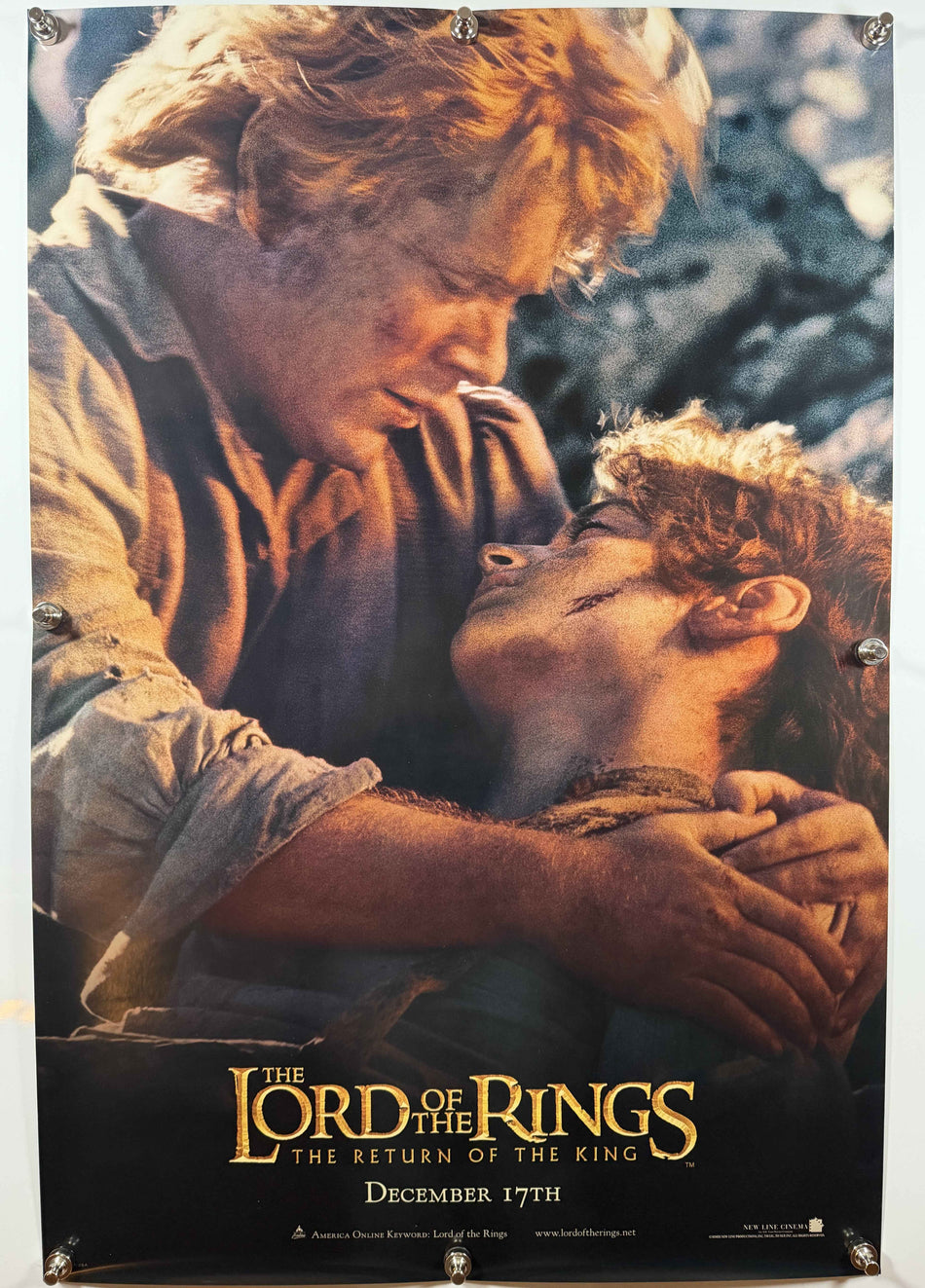THE LORD OF THE RINGS RETURN OF THE KING 2003 Original Sam & Frodo Character Movie Poster 27x40 DS Rolled