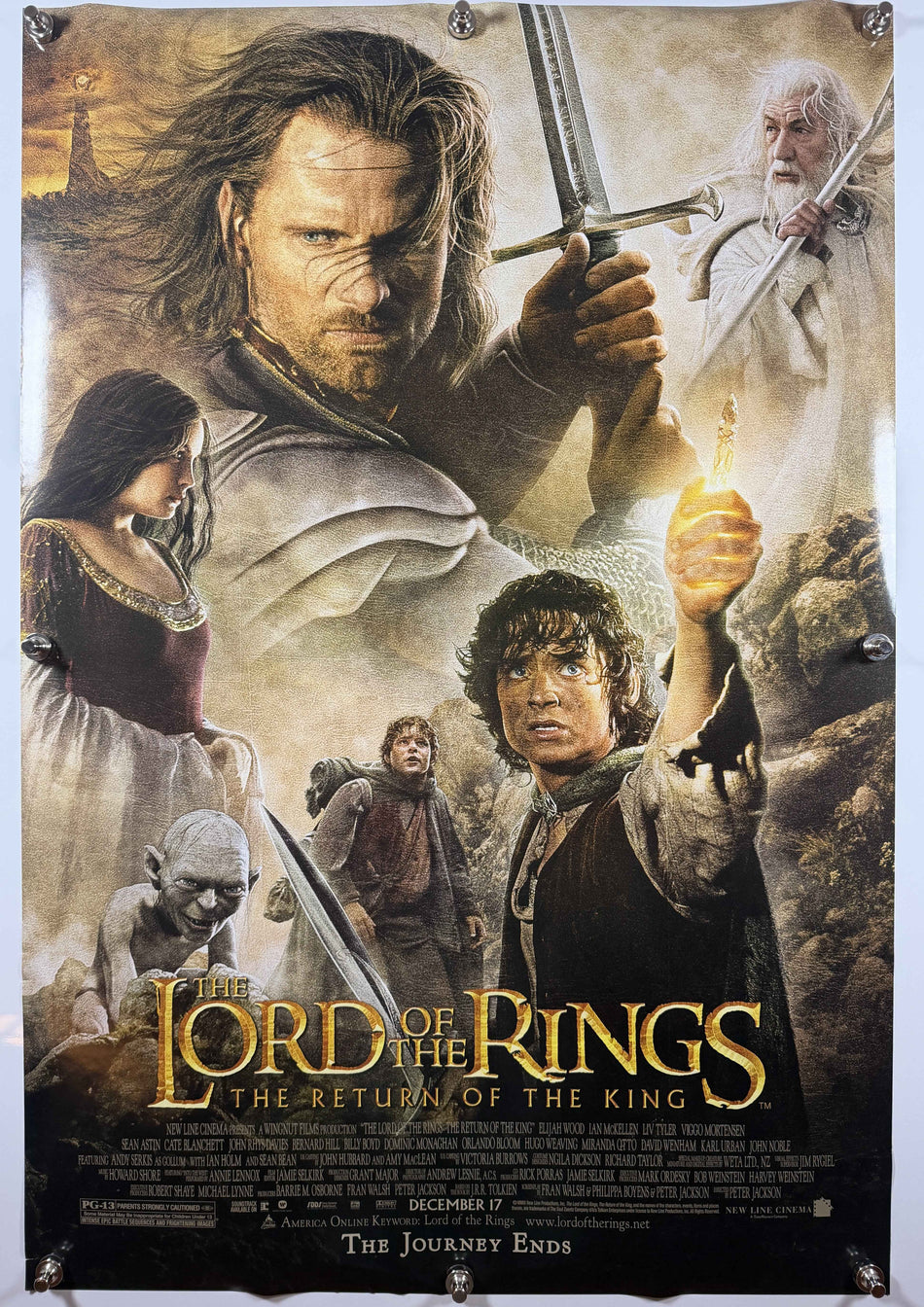 THE LORD OF THE RINGS RETURN OF THE KING 2003 Original Theatrical Movie Poster 27x40 DS Rolled