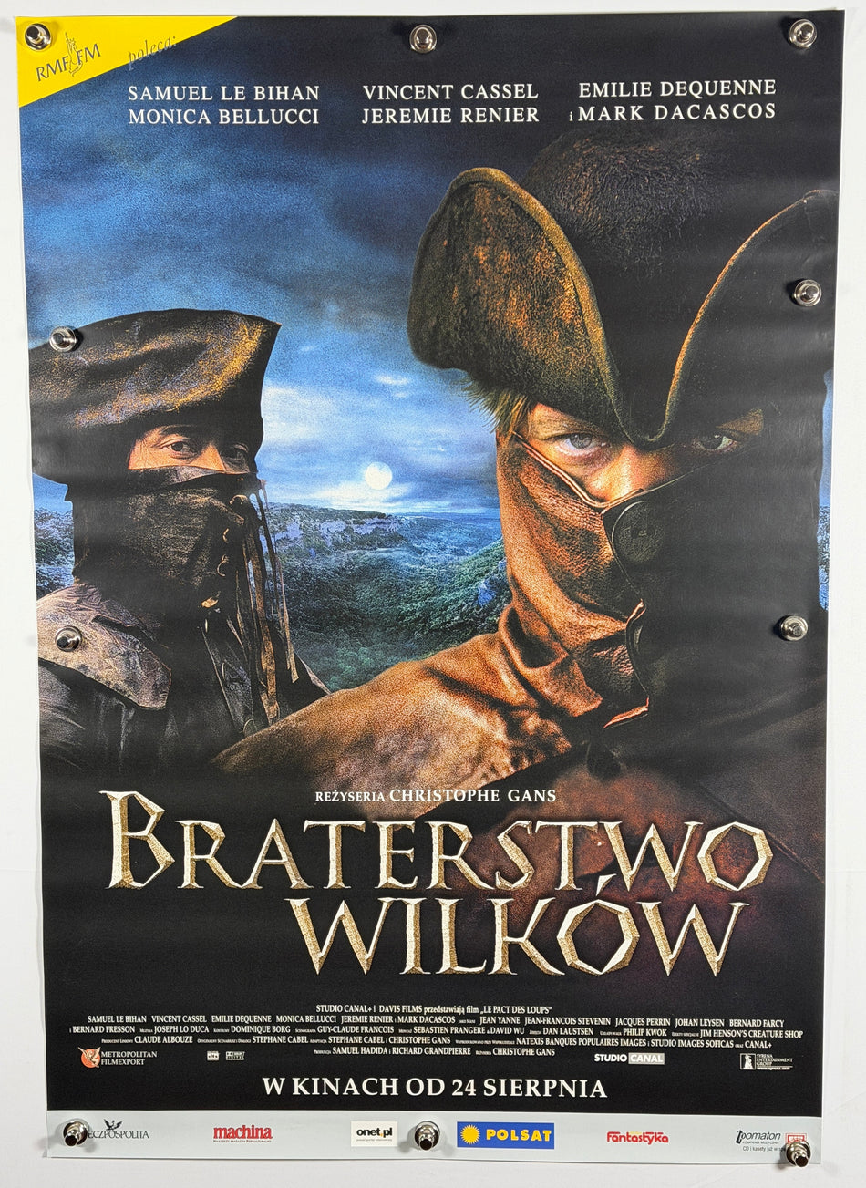 BROTHERHOOD OF THE WOLF (BRATERSTWO WILKÓW) 2001 Original Movie Poster 27x40 DS Rolled Samuel Le Bihan