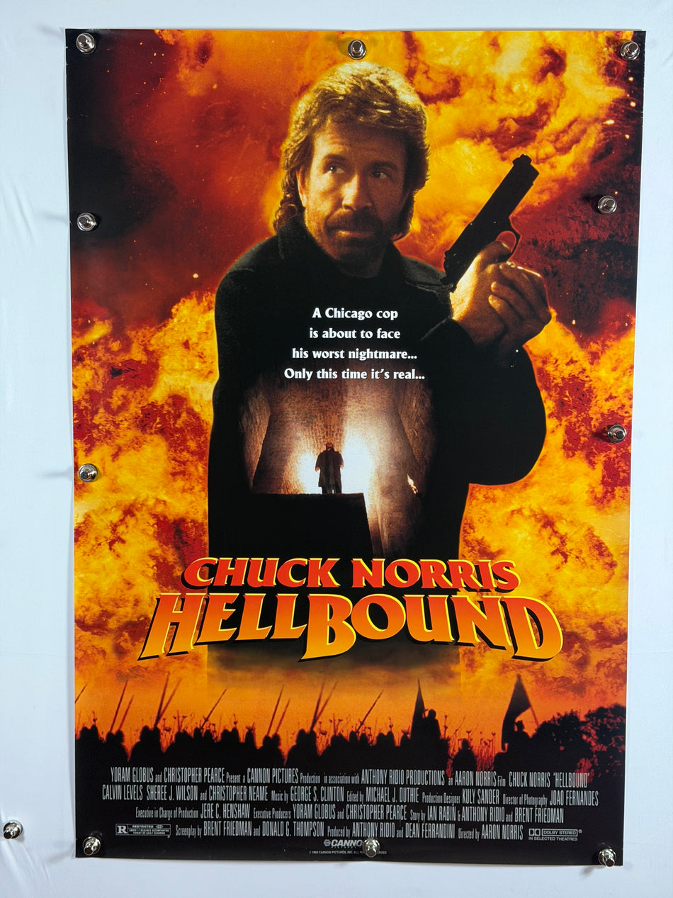 HELLBOUND 1994 Original Movie Poster 27x40 SS Rolled Chuck Norris - Joe's Geek VLT