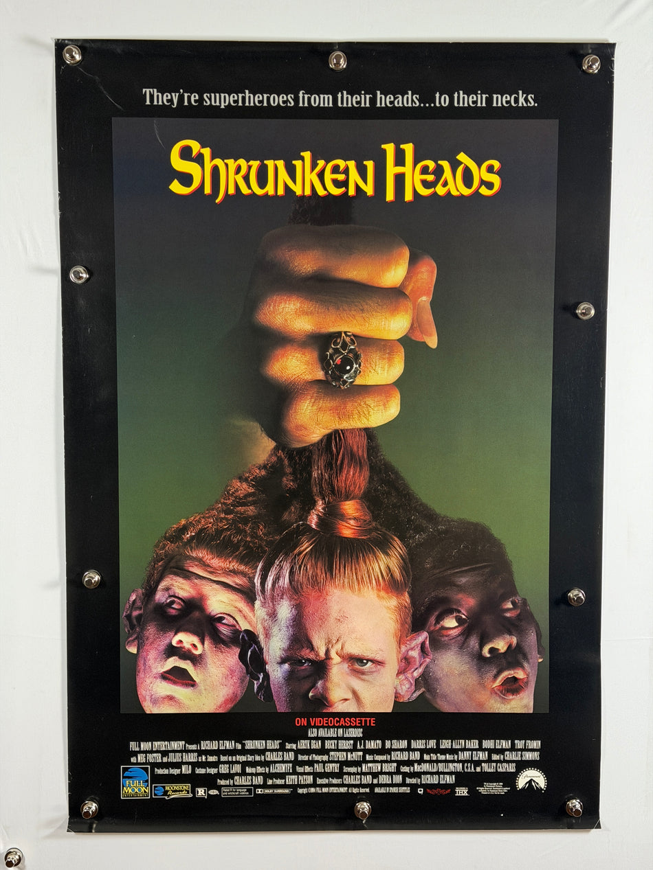SHRUNKEN HEADS 1994 Original Video Promo Poster 27x40 SS Rolled Meg Foster - Joe's Geek VLT