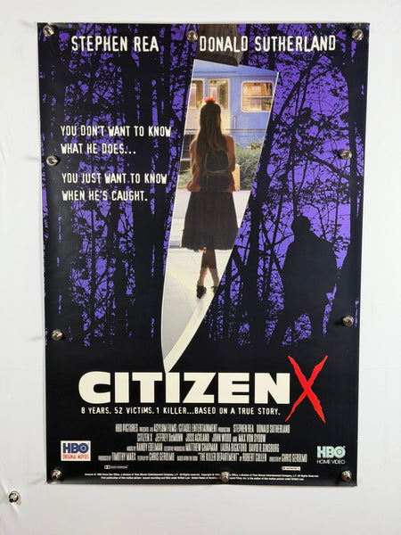CITIZEN X 1995 Original HBO Home Video Promo Poster 27x40 SS Rolled Stephen Rea - Joe's Geek VLT