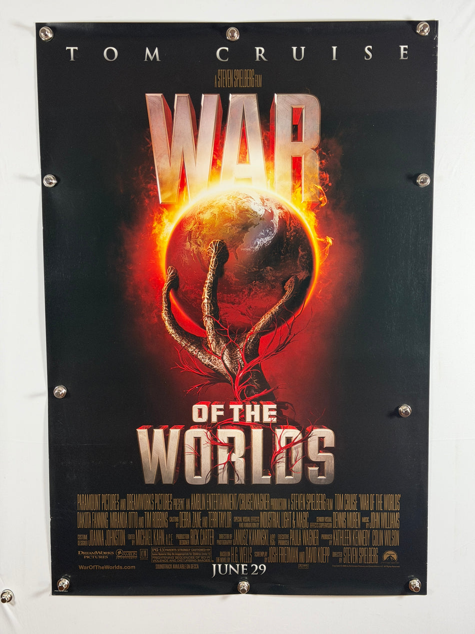 WAR OF THE WORLDS 2005 Original Movie Poster 27x40 DS Rolled Teaser Tom Cruise Steven Spielberg