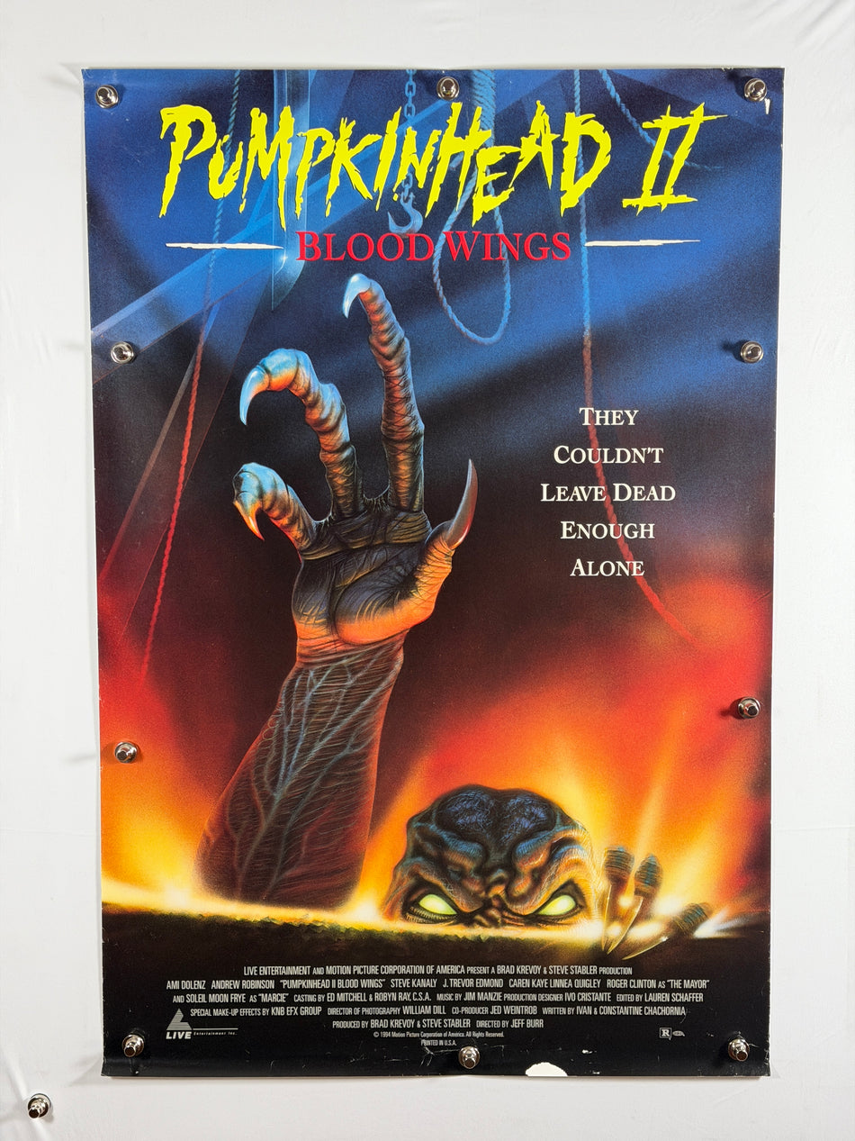PUMPKINHEAD II: BLOOD WINGS 1994 Original Movie Poster 27x40 SS Rolled Rosalind Allen - Joe's Geek VLT