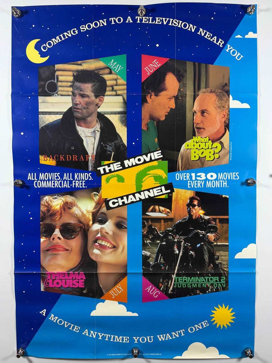 THE MOVIE CHANNEL 1992 Original TV Promotional Poster 27x39 SS Folded Now Rolled