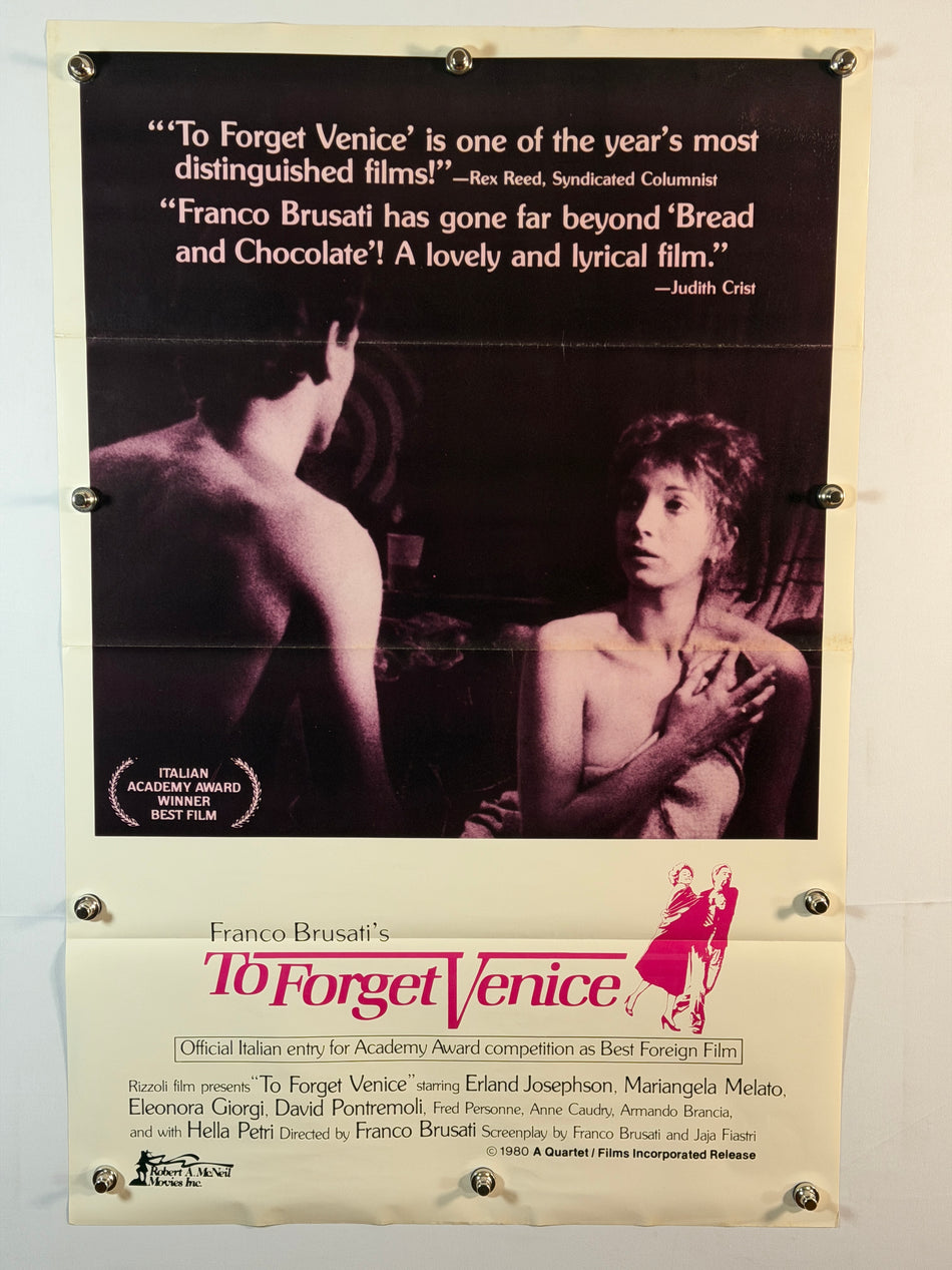 TO FORGET VENICE 1980 Original Movie Poster 27x41 SS Rolled Italian Drama