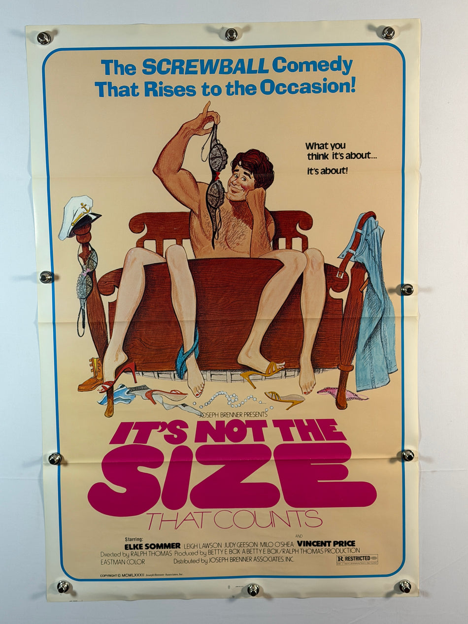 IT’S NOT THE SIZE THAT COUNTS 1973 Original Movie Poster 27x41 SS Rolled Elke Sommer Vincent Price - Joe's Geek VLT