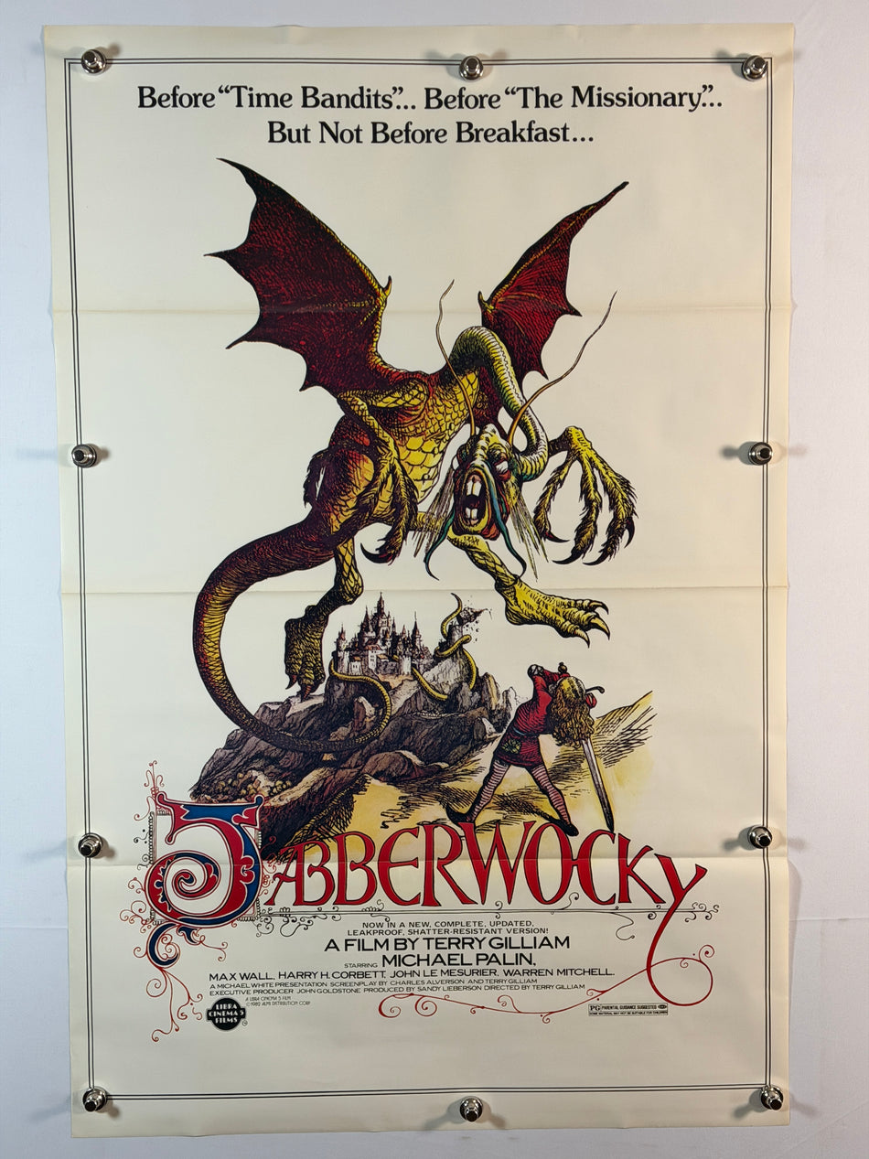 JABBERWOCKY 1977 Original Movie Poster 27x41 SS Rolled Michael Palin - Joe's Geek VLT
