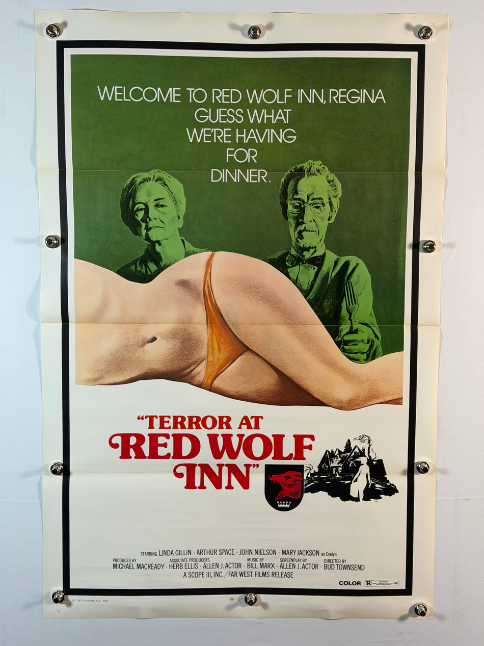 TERROR AT RED WOLF INN 1972 Original Movie Poster 27x41 SS Rolled Horror Cannibal - Joe's Geek VLT
