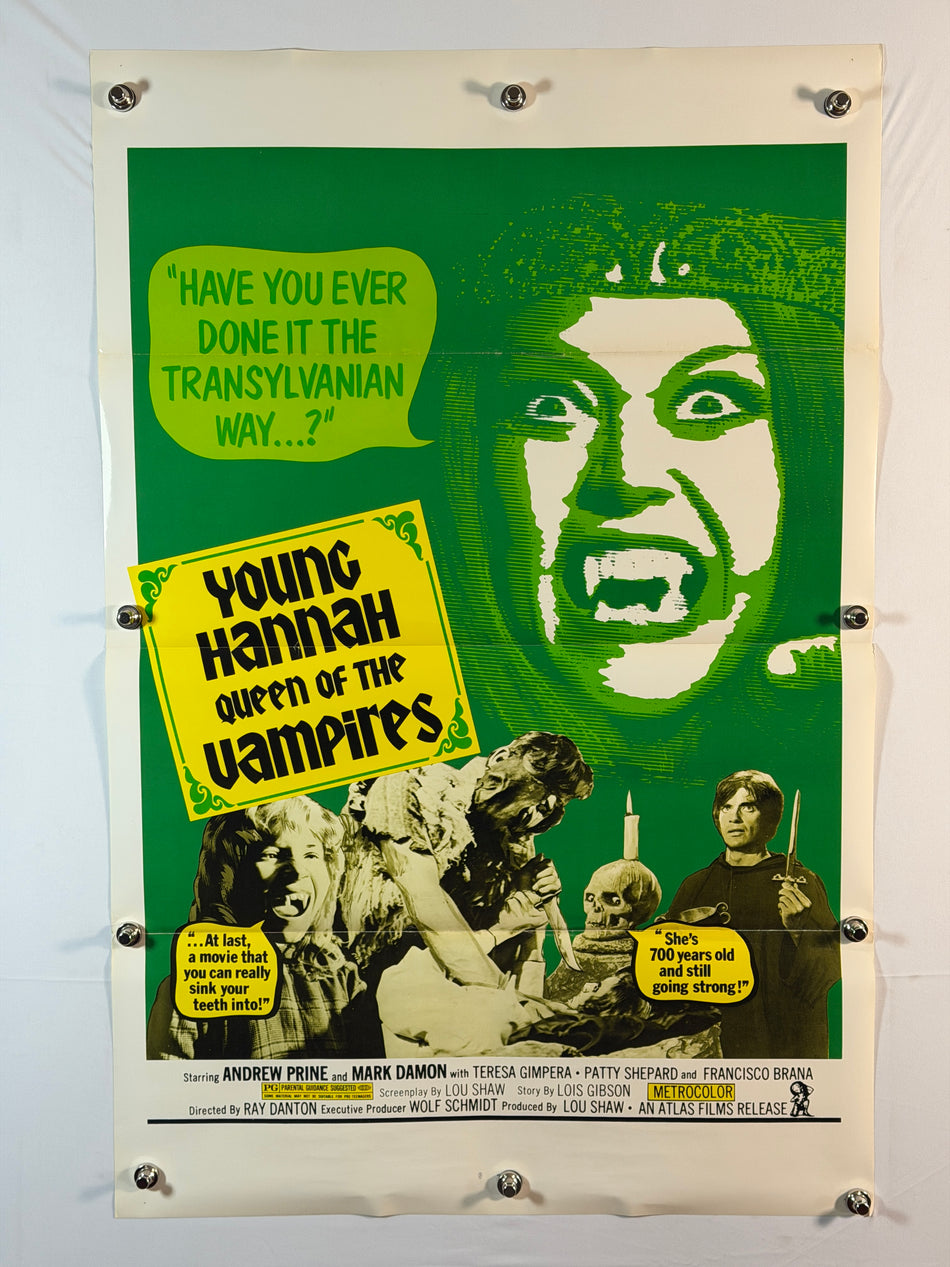 YOUNG HANNAH QUEEN OF THE VAMPIRES 1973 Original Movie Poster 27x41 SS Rolled Cult Horror