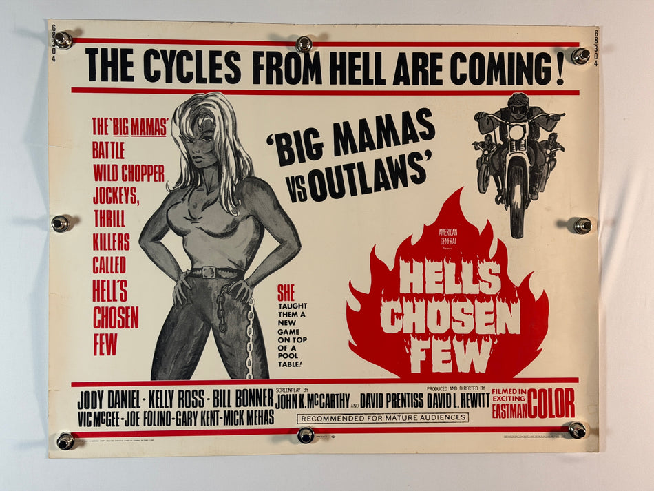HELL’S CHOSEN FEW 1968 Original Movie Poster 22x28 SS Rolled Biker Action - Joe's Geek VLT