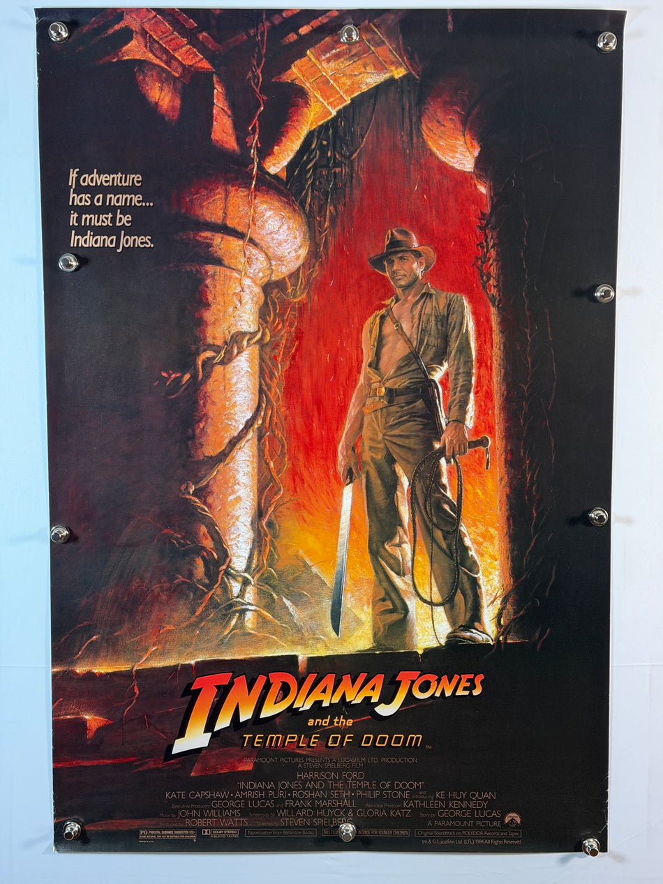 INDIANA JONES AND THE TEMPLE OF DOOM 1984 Original Movie Poster 27x41 SS Rolled Harrison Ford - Joe's Geek VLT