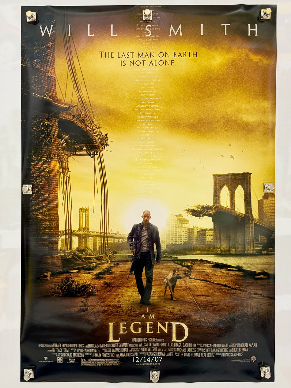 I Am Legend (2007) Original Movie Poster 27x40 Will Smith
