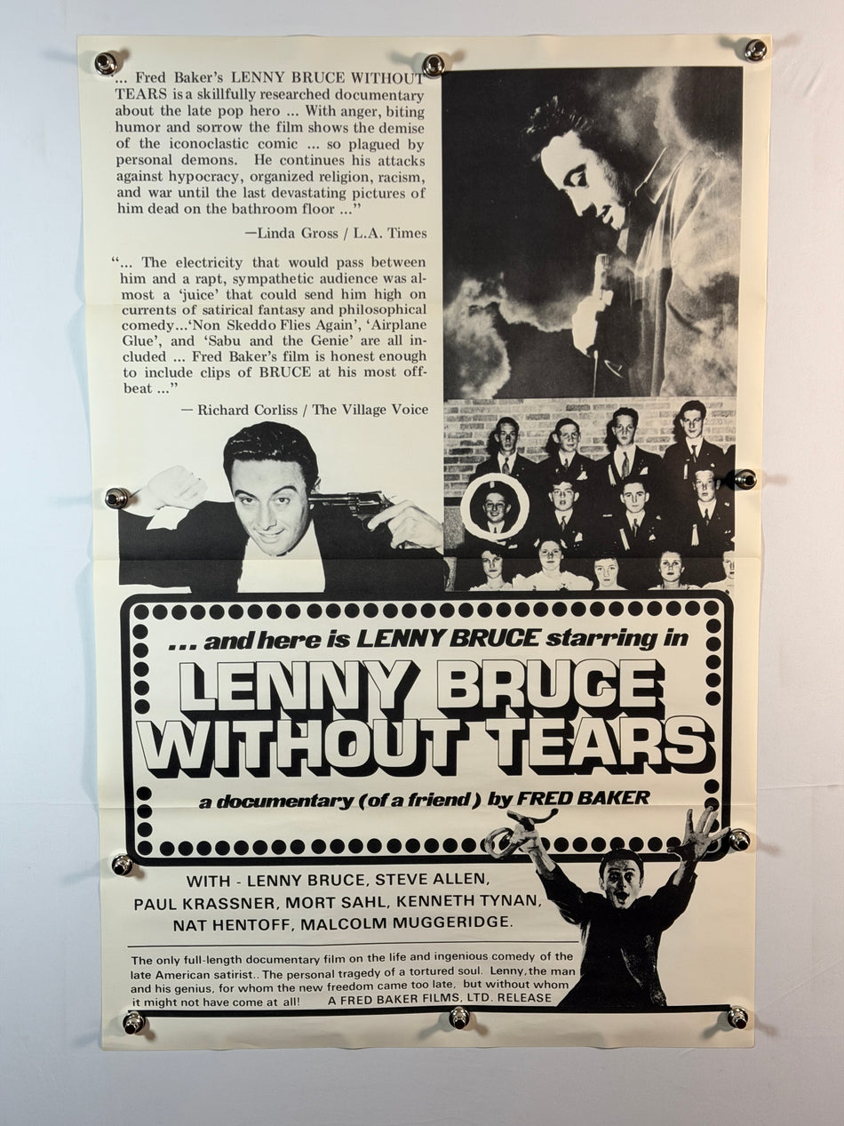LENNY BRUCE WITHOUT TEARS 1972 Original Movie Poster 27x41 SS Rolled Documentary - Joe's Geek VLT