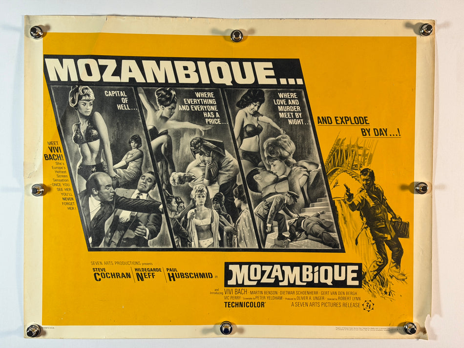 MOZAMBIQUE 1965 Original Movie Poster 27x41 SS Rolled Steve Cochran Vivi Bach - Joe's Geek VLT