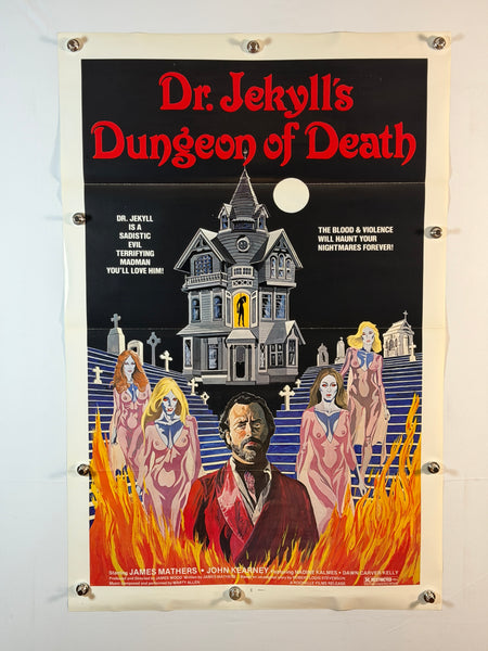 DR. JEKYLL’S DUNGEON OF DEATH (1979) Original 27x41 One Sheet Horror Poster R Rochelle Films -Rolled SS - Joe's Geek VLT