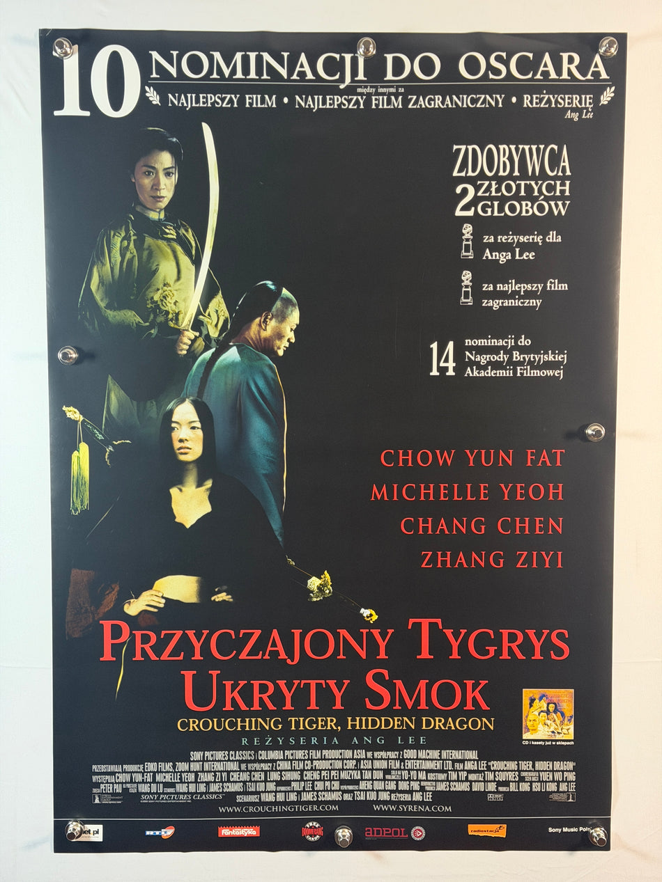 CROUCHING TIGER, HIDDEN DRAGON 2000 Original Polish Movie Poster 27x40 SS Rolled Michelle Yeoh Zhang Ziyi - Joe's Geek VLT