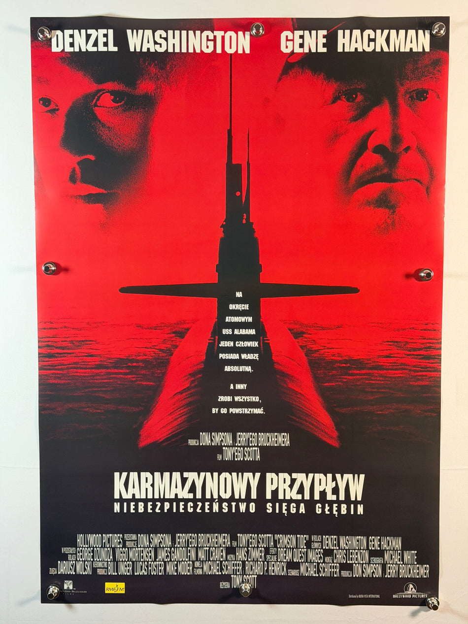 CRIMSON TIDE 1995 Original Polish Movie Poster 27x39 SS Rolled Denzel Washington Gene Hackman - Joe's Geek VLT