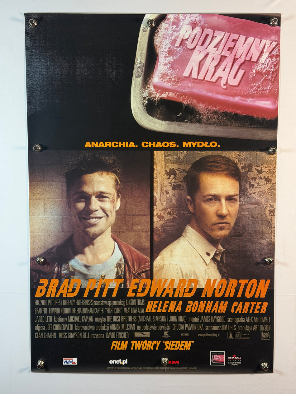FIGHT CLUB 1999 Original Polish Movie Poster 27x40 SS Rolled Brad Pitt Edward Norton - Joe's Geek VLT